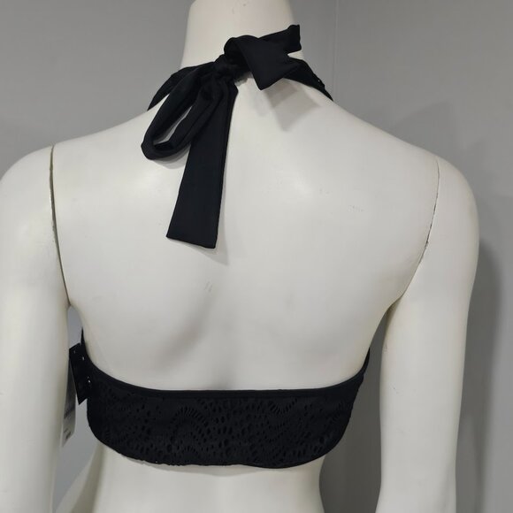 Bar III Crochet Longline Halter Bikini Top - Picture 4 of 9